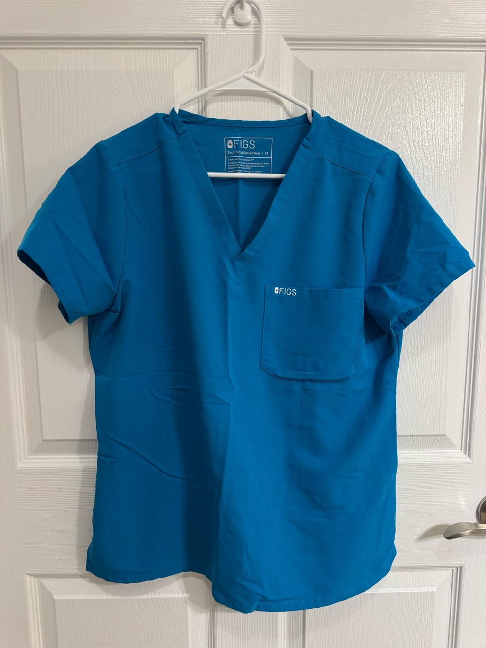 Figs Women’s V-Neck Scrub Top in Extreme Blue (Limited Edition)